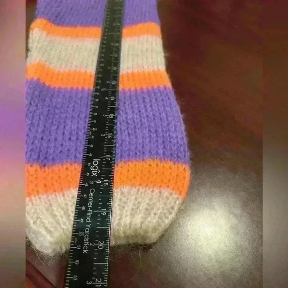 NWT Bellerina Women’s M Neon Stripe Mohair Sweater Colorblock Comfy Cozy‎ - Picture 10 of 11